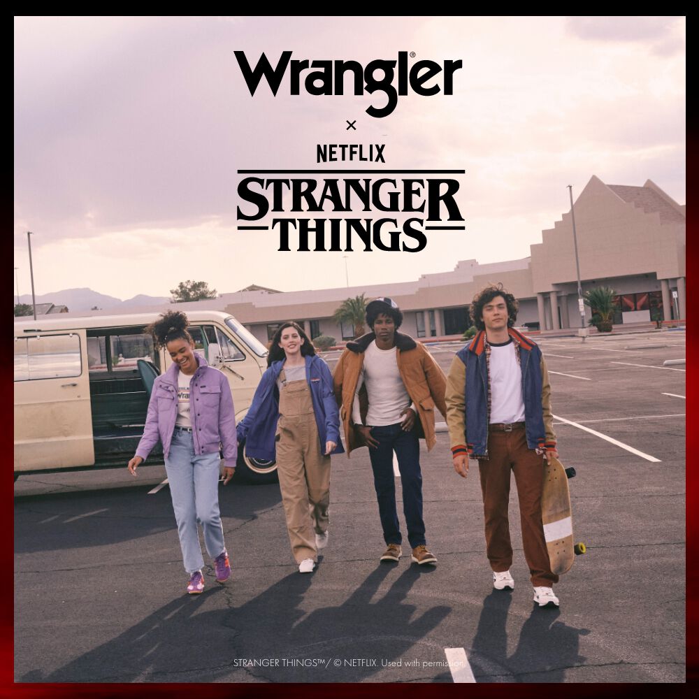 Wranger se met aux couleurs d'Hawkins ! / Redécouvre le style culte des années 80. / Découvrir !