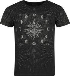 T-shirt avec phases de la Lune & Soleil, Gothicana by EMP, T-Shirt Manches courtes