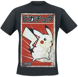 Pikachu - Poster, Pokémon, T-Shirt Manches courtes