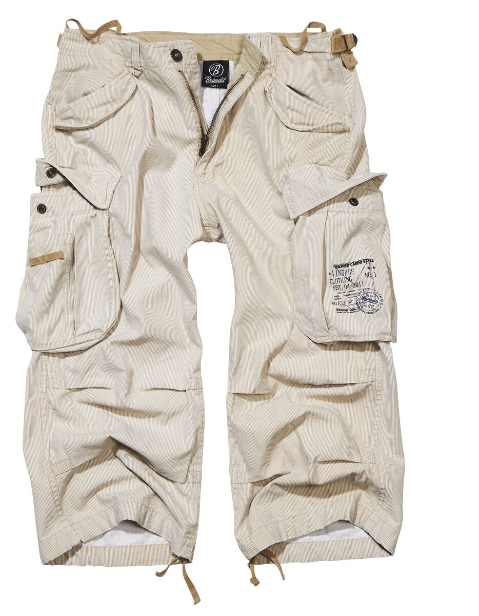 Short Cargo Bermuda Brandit Industry 3/4 - Homme - Anthracite - Coton - Style Vintage - Neuf Avec étiquettes