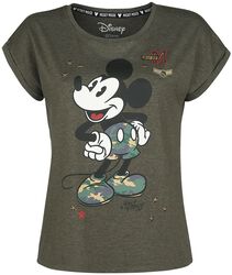 Military, Mickey Mouse, T-Shirt Manches courtes