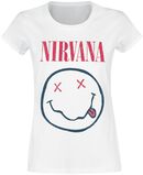 White Smiley Logo, Nirvana, T-Shirt Manches courtes