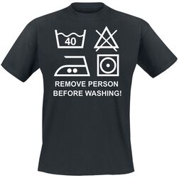 Remove Person Before Washing!, Slogans, T-Shirt Manches courtes