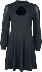 Robe avec col cœur, Black Premium by EMP, Robe courte