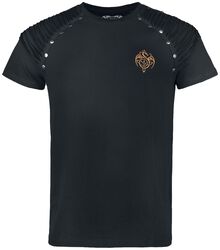 Gothicana X Anne Stokes - T-shirt noir avec imprimé dragon dans le dos, Gothicana by EMP, T-Shirt Manches courtes
