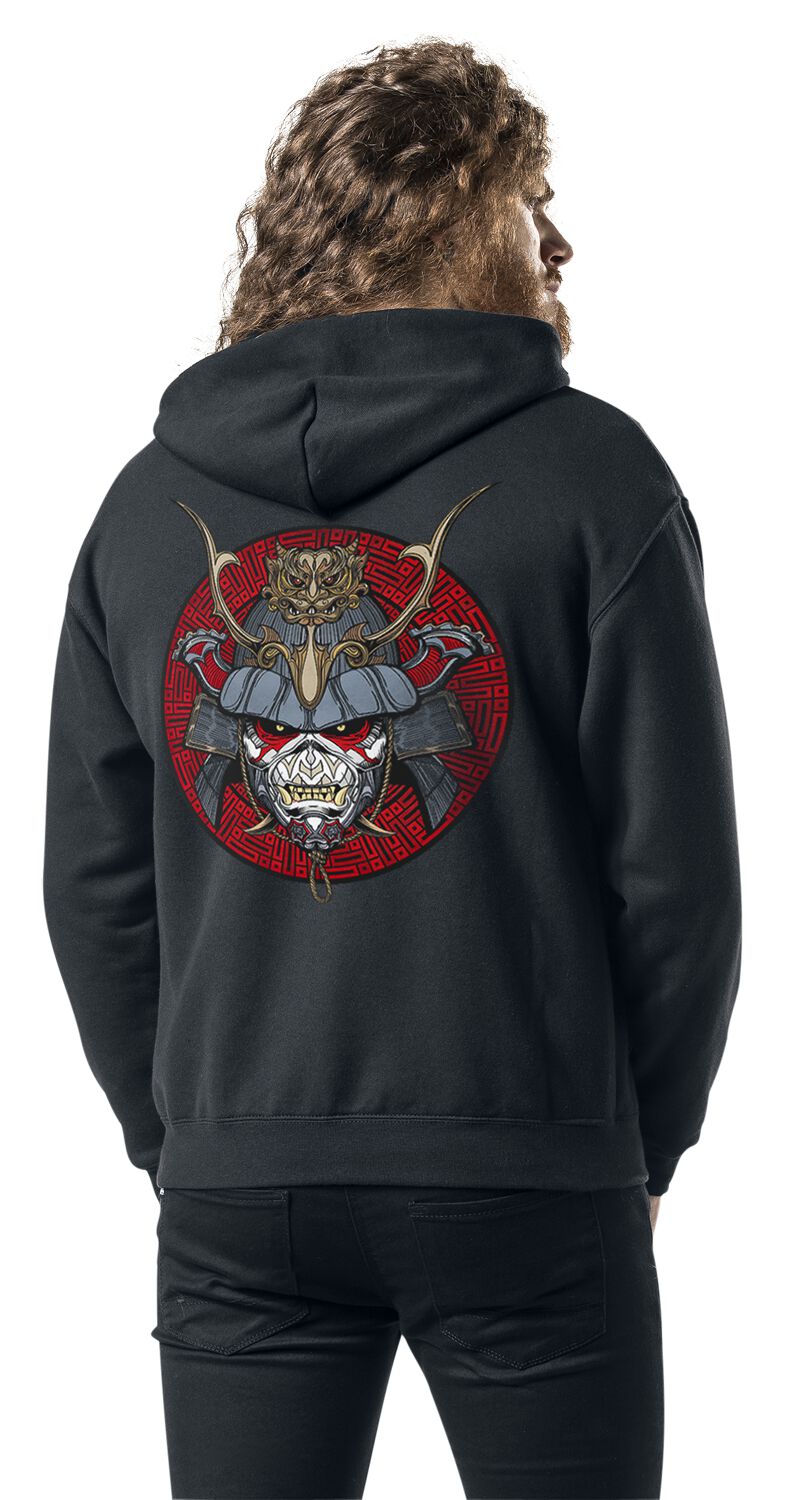 Sweat à Capuche Zippé Iron Maiden 'Aces High' Homme - Coupe Standard, Imprimé Avant/arrière, Licence Officielle