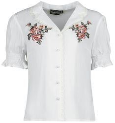 Vintage floral Emb blouse, Voodoo Vixen, Chemisier