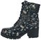 Lace-up boots with all-over print