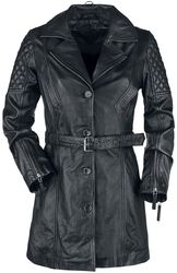 Leather Coat with Quilting