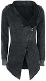 Veste Zippée Asymétrique, Black Premium by EMP, Sweat-shirt zippé à capuche