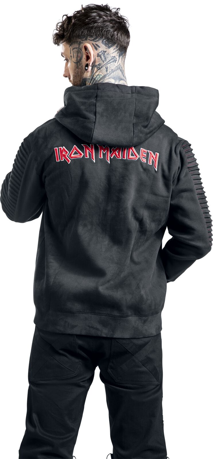 Sweat-shirt Zippé Iron Maiden NOTB - Coupe Standard, Couleur Noire, 50% Coton 50% Polyester, Licence Officielle