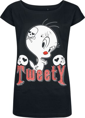 Big tee manches longues titi & gros minet Looney Tunes blanc/rouge | La Big tee manches longues titi & gros minet Looney Tunes blanc/rouge | La