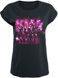 Alive Pink Glitter, Kiss, T-Shirt Manches courtes