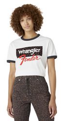 Fender relaxed fit ringer t-shirt, Wrangler, T-Shirt Manches courtes