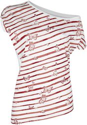 T-shirt with butterflies and stripes, Full Volume by EMP, T-Shirt Manches courtes
