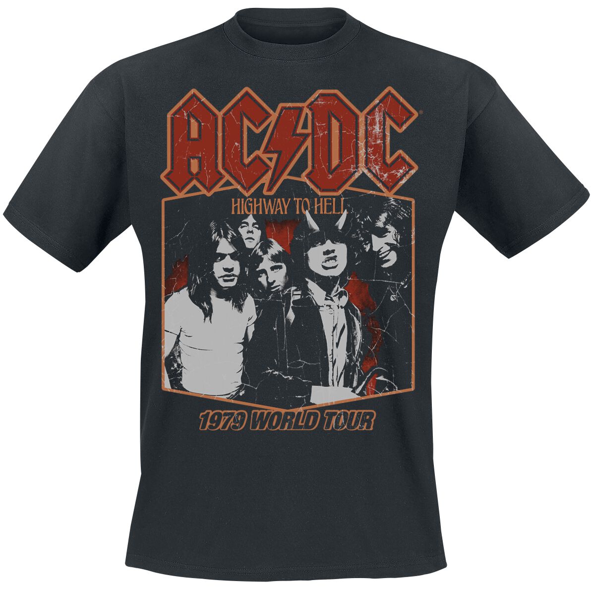Highway To Hell Tour 79 Ac Dc T Shirt Manches Courtes Emp