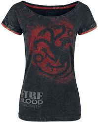 Targaryen - Fire And Blood, Game Of Thrones, T-Shirt Manches courtes