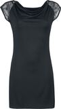 Cowl Neckline Dress, Black Premium by EMP, Robe courte