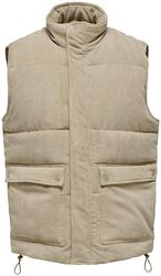 ONSCASH corduroy puffer waistcoat, ONLY and SONS, Veste