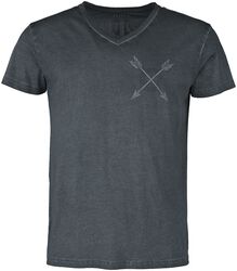 T-shirt imprimé loup, Black Premium by EMP, T-Shirt Manches courtes
