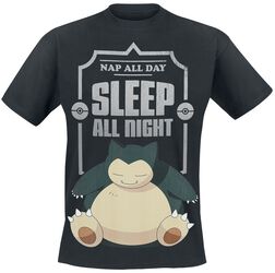 Ronflex - Sleep All Night, Pokémon, T-Shirt Manches courtes