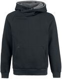 High Collar Fleece, Black Premium by EMP, Sweat-shirt à capuche
