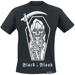 T-shirt imprimé Faucheuse, Black Blood by Gothicana, T-Shirt Manches courtes