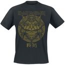 Samurai Eddie Gold Graphic, Iron Maiden, T-Shirt Manches courtes