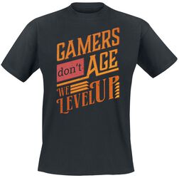 Fun Shirt Gamers Don't Age - We Level Up, Fun Shirt, T-Shirt Manches courtes