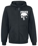 Logo Crâne Graffiti, The Punisher, Sweat-shirt zippé à capuche