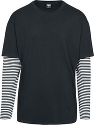 T-Shirt Manches Longues Double Épaisseur Oversize, Urban Classics, T-shirt manches longues