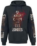 Fun Shirt Keep Calm And Kill Zombies, Slogans, Sweat-shirt à capuche