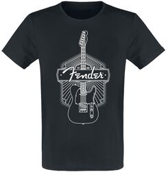 Monoline Guitar, Fender, T-Shirt Manches courtes