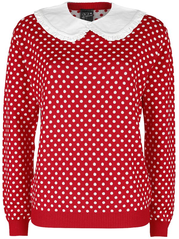 Pull Tricoté Pois Col Peter Pan