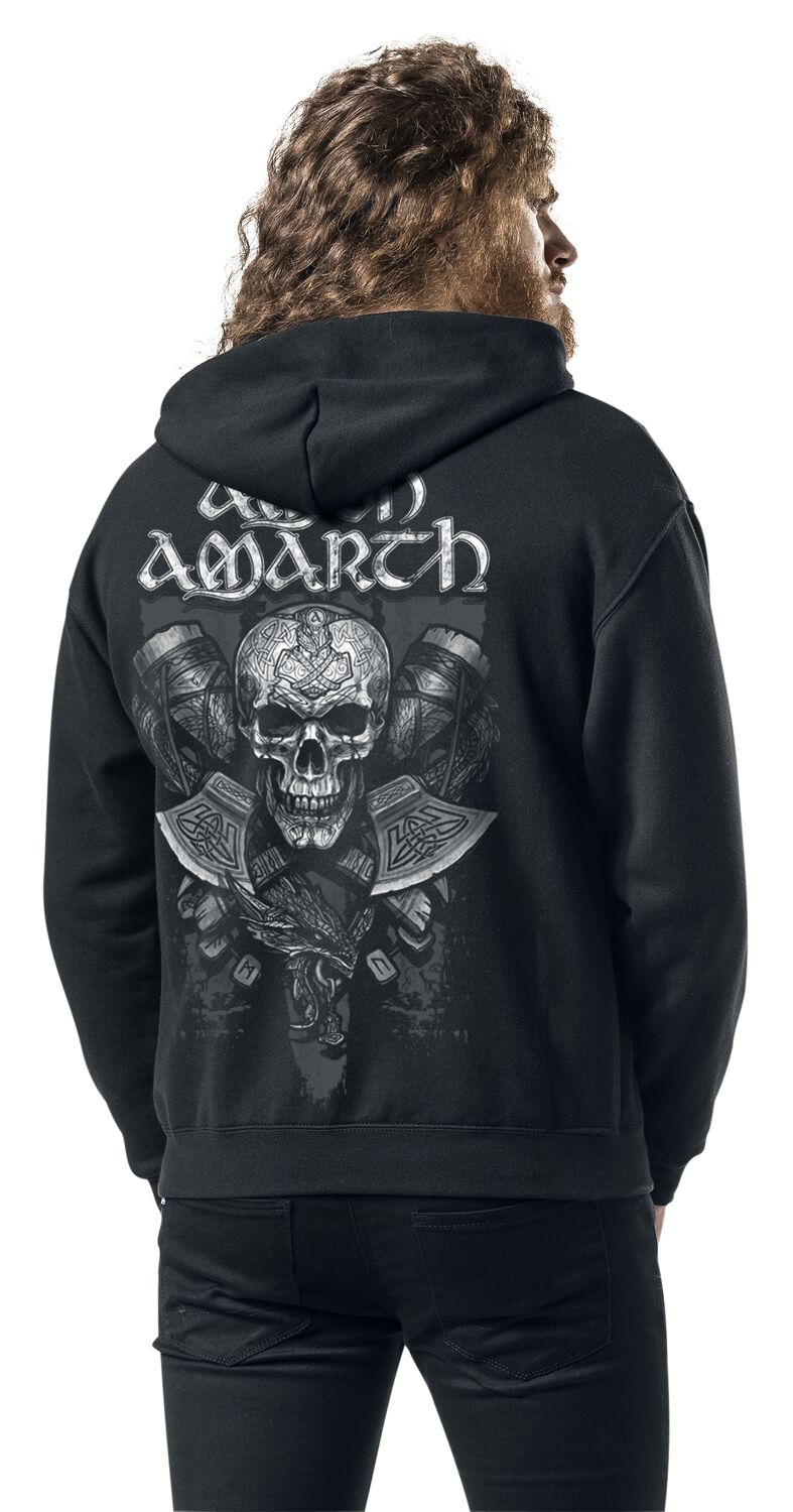 Veste D'hiver AMON AMARTH 3XL Noire à Capuche - Intérieur Molletonné - Occasion Bon état
