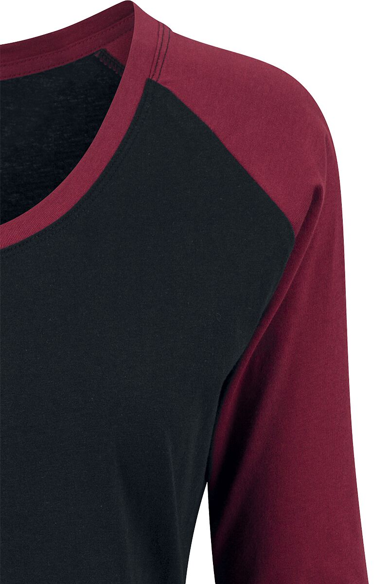 T-shirt raglan en modal pour femme | Haut à manches courtes color block