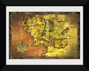 Middle Earth Map, The Lord Of The Rings, Photo encadrée