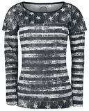 Stars and Stripes Longsleeve, R.E.D. by EMP, T-shirt manches longues
