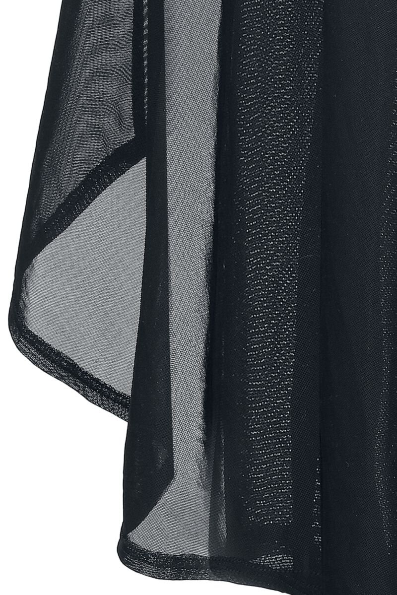 Jupe Noire Extensible Avec Détails Croisés – Taille L 14 – Occasion Très Bon état