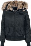 Ladies Imitation Fur Bomber Jacket, Urban Classics, Bomber