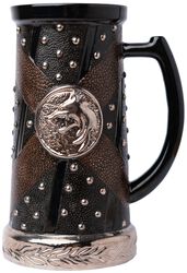 White Wolf beer mug, The Witcher, Chope à bière