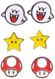 Boo, Superstar & Champignon, Super Mario, Set de boucles d'oreilles