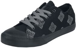 Low-cut trainers with Celtic print, Black Premium by EMP, Baskets