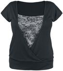 Skull & Roses, Black Premium by EMP, T-Shirt Manches courtes