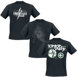 Linkin Park Smoke Logo T-Shirt Homme Manches Courtes Noir - Officiel Et Confortable