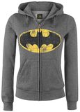 Logo, Batman, Sweat-shirt zippé à capuche