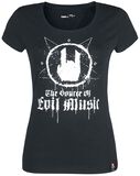 T-Shirt Noir Avec Imprimé Rockhand & Inscription, Collection EMP Stage, T-Shirt Manches courtes