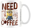 Les Minions - Need Coffee, Les Minions, Mug