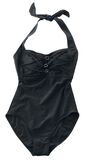 Halterneck Swimsuit With Skirt, Black Premium by EMP, Maillot de bain
