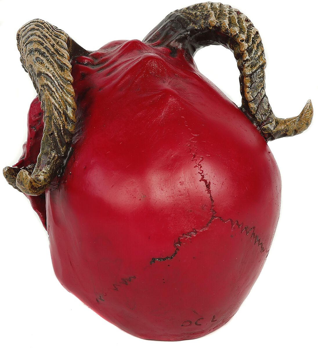 Décoration Crâne Géode - Polyresine Noire Et Verte - 17cm - Style Horreur Élégant